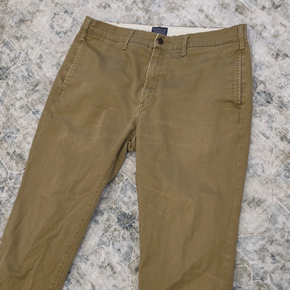 Levi Strauss & Co Mens Tan Khaki Chino Pants Cotton Twill Straight Leg 34W